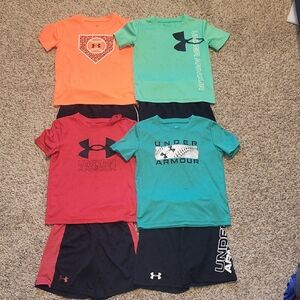 Boys' Size 5 Under Armour Short-Sleeved Shirt/Short Set *Imperfect* Bundle #1